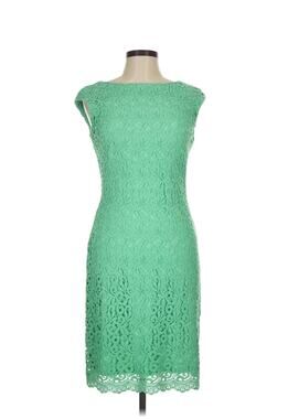 💚 Lauren Ralph Lauren Cap Sleeve Lace Sheath Dress | Size 6 | Mint Green